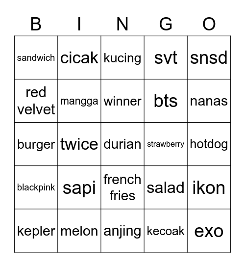 rubyjaenie Bingo Card