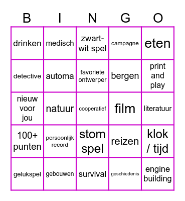 FB Solo Bingo Maart Bingo Card