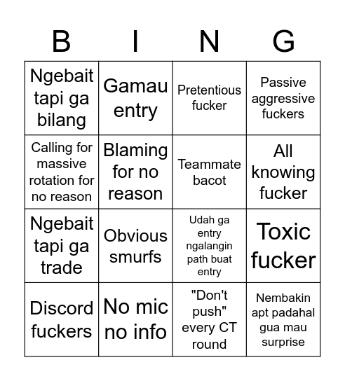subtodub TILT bingo Card
