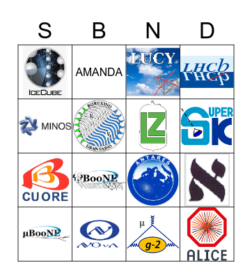 Particle Physics Bingo Card