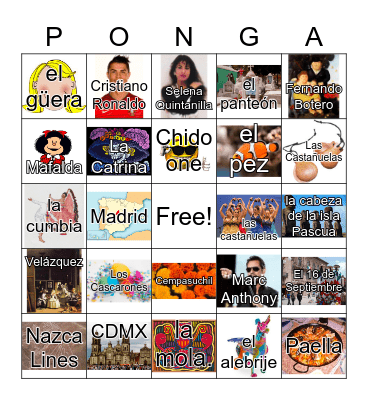 Dia de Cultura Bingo Card