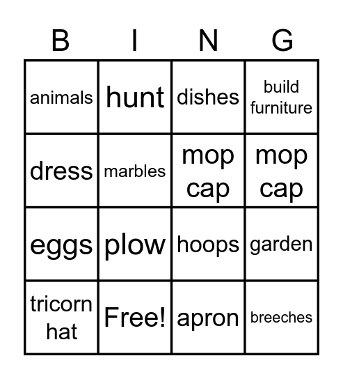 grade 3 bingo Card