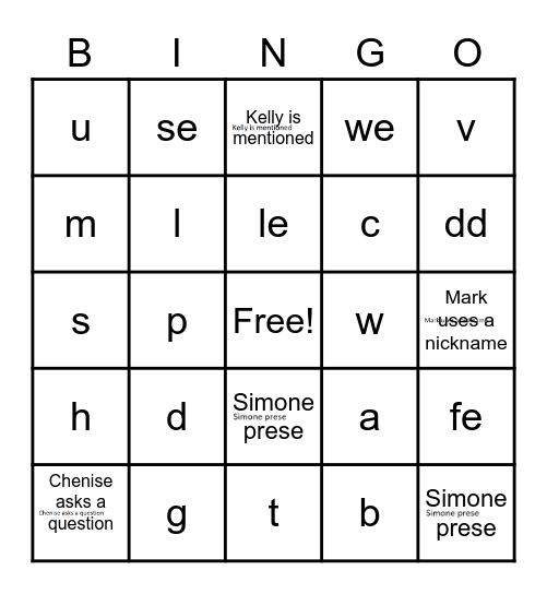 BP BINGO Card