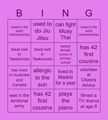 BE WOMEN'S DAY BINGO Card