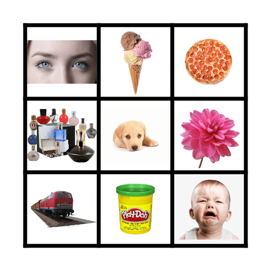 Five Senses Bingo Card