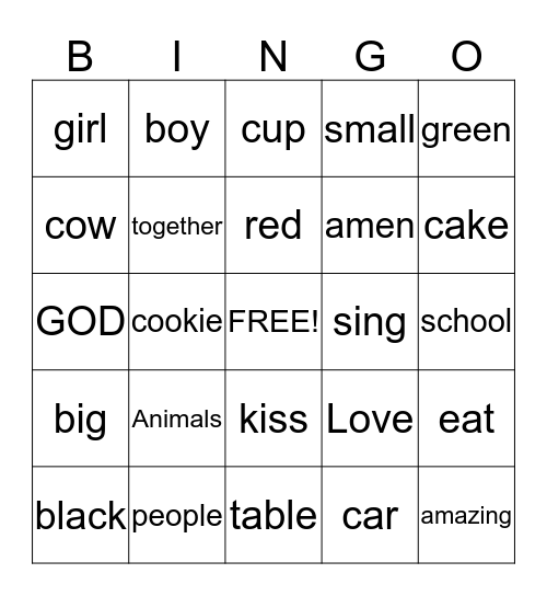 BINGO Card