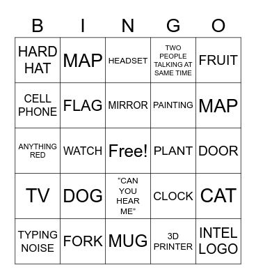 I SPY BINGO Card