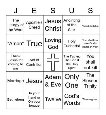 Emma's Bingo Card