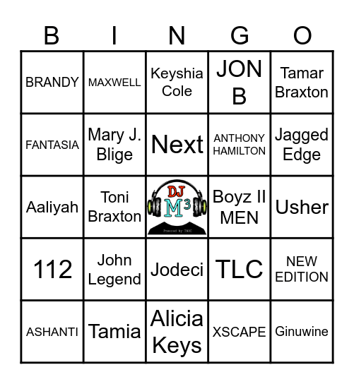 R&B Bingo Card