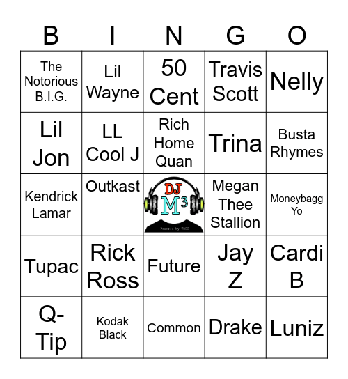 Hip-Hop Bingo Card
