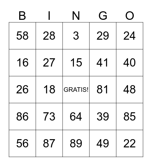 Barbet's Bingo Card