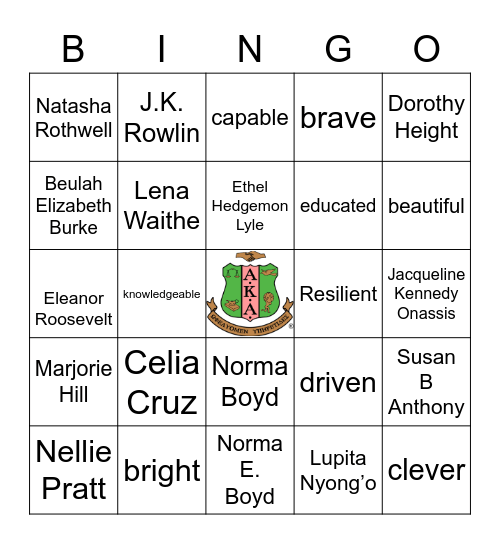 Virtual Bingo Card #6 - Women's History Month Bingo Card