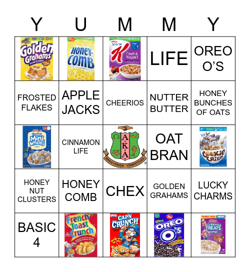 Virtual Bingo Card #1 - Cereal Bingo Card