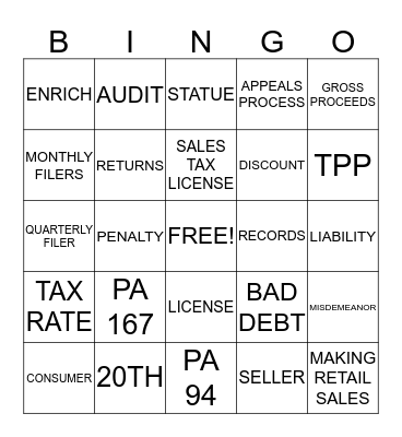 Bingo Card