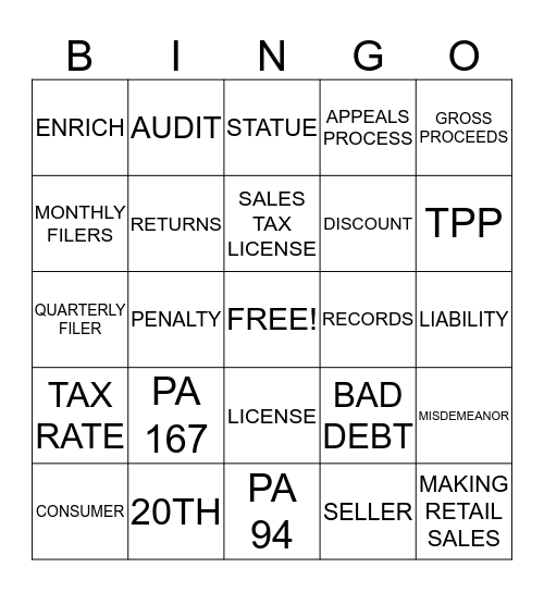 Bingo Card