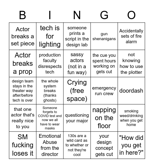 SDA Tech Bingo Card