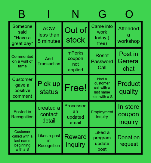 AW CO St Patty's Day Bingo Card