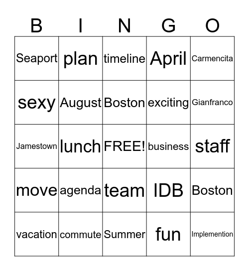 Bingo Card