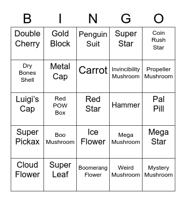 Pete's Bingo Card (Round 1) Bingo Card
