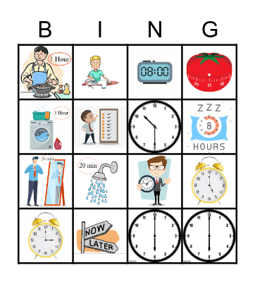 Time Management Bingo Card