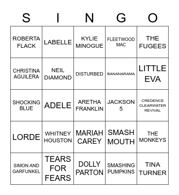 728 SAME SAME BUT DIFFERENT Bingo Card