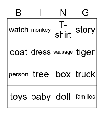 How Many (Unit 37) Bingo Card