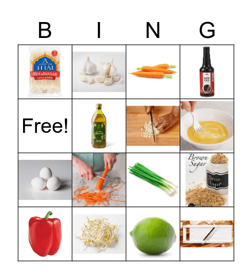 Pad Thai Bingo Card