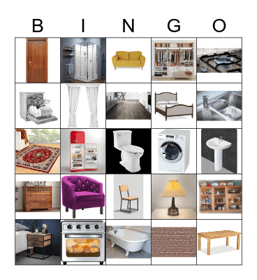 Furniture Bingo Card