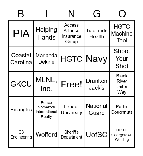 Career & College Expo Bingo Card
