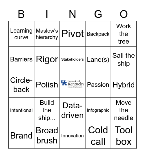 Student Affairs Bingo Card