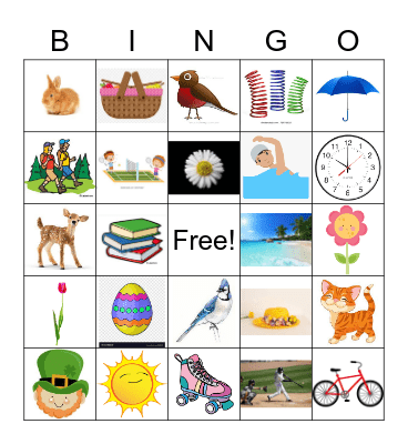 Springtime Bingo Card