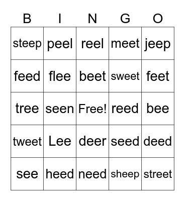 ee Bingo Card