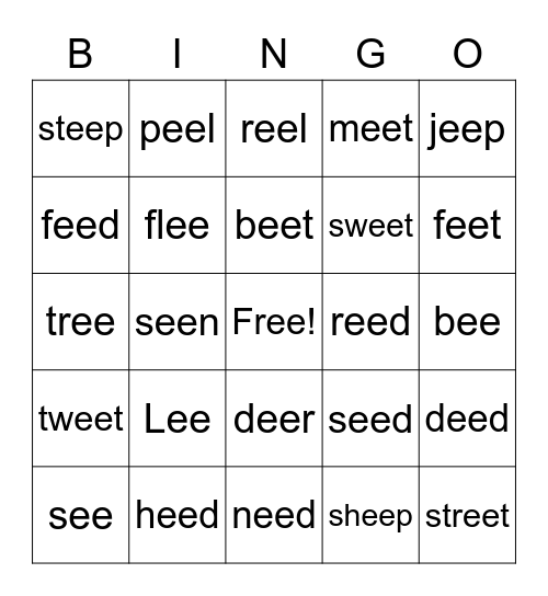 ee Bingo Card