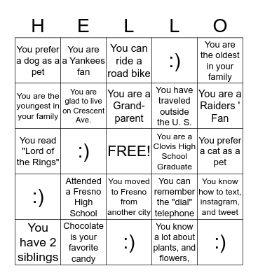 Crescent Avenue Neighbors' Night Out 2015 Bingo Card