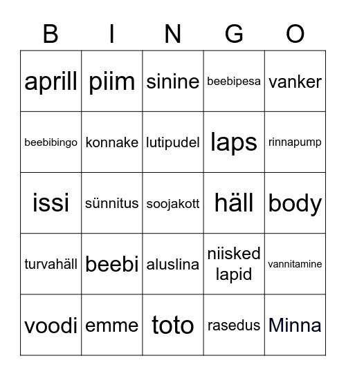 BEEBIBINGO Card