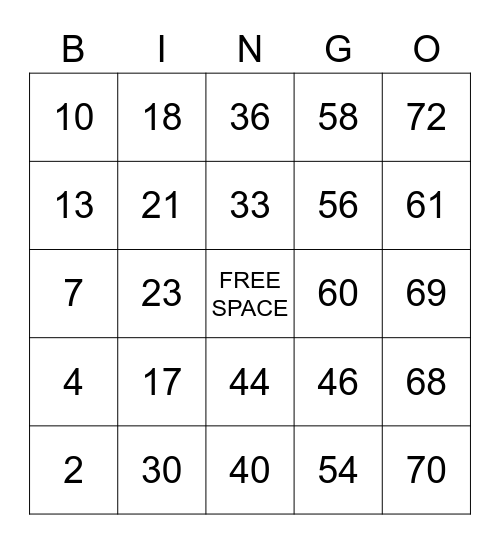Lavera Smith Bingo Card