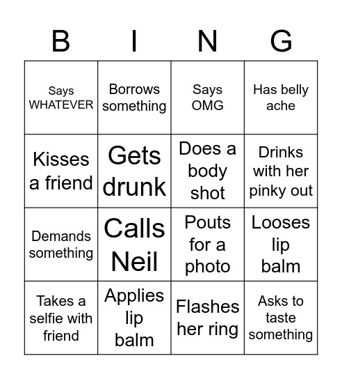 Bride Bingo! Bingo Card