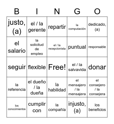 Chapter 5 APV 1 Bingo Card