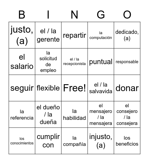 Chapter 5 APV 1 Bingo Card