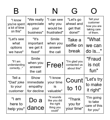 Empathy and Advocacy Bingo Card