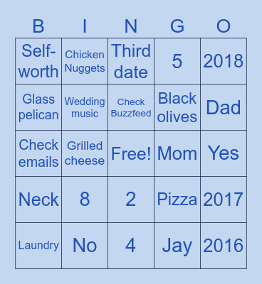 No bingo no bango Bingo Card