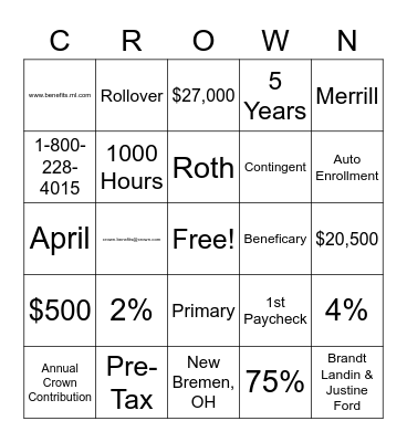 Service Tech Bootcamp Bingo Card