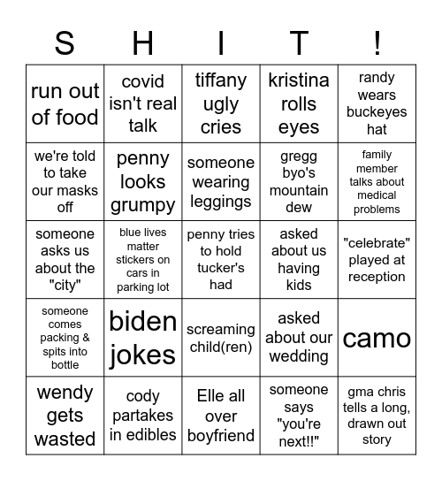 This is bull... Bingo Card