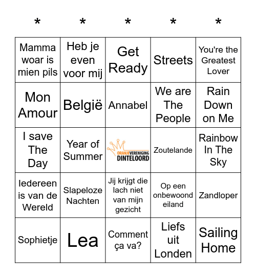 SWiNGO! Bingo Card
