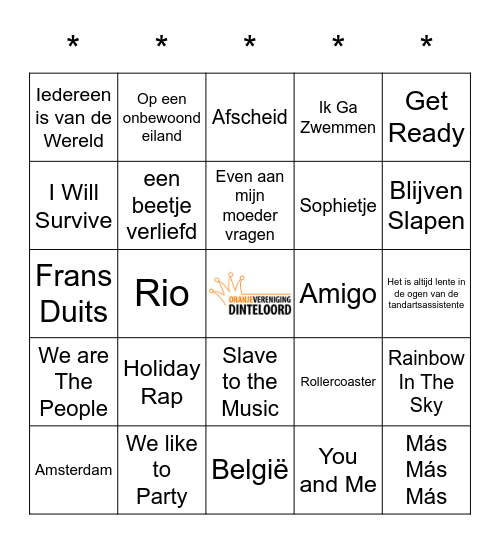 SWiNGO! Bingo Card