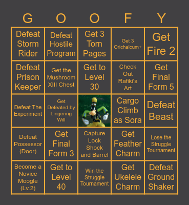 KH2 Randomizer Bingo Card