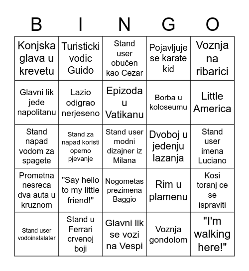 ¸¸ Bingo Card