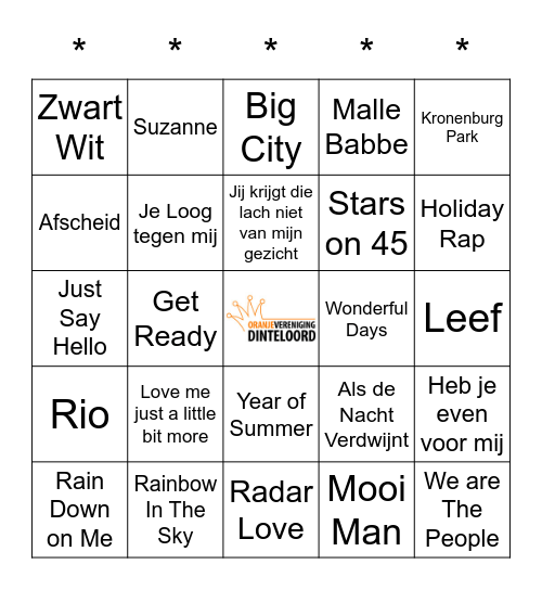 SWiNGO! Bingo Card