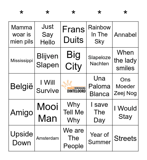 SWiNGO! Bingo Card