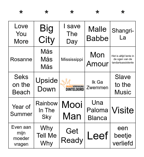 SWiNGO! Bingo Card